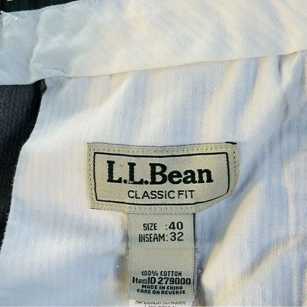 LL Bean Corduroy Pants Mens Size 40x32  Brown Straight Leg‎ Casual Natural Fit